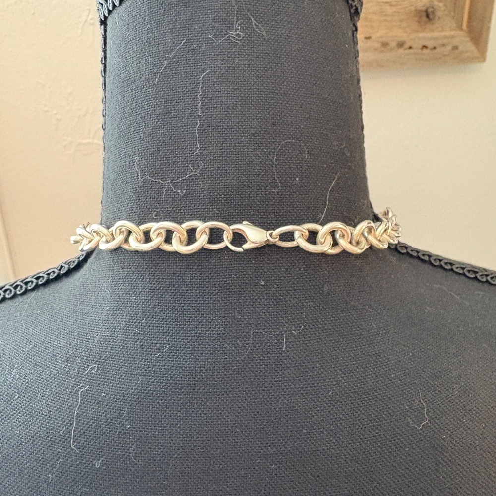 Tiffany & Co. Return to Tiffany Round Tag Chain Link Necklace 🩵 - Picture 3 of 7